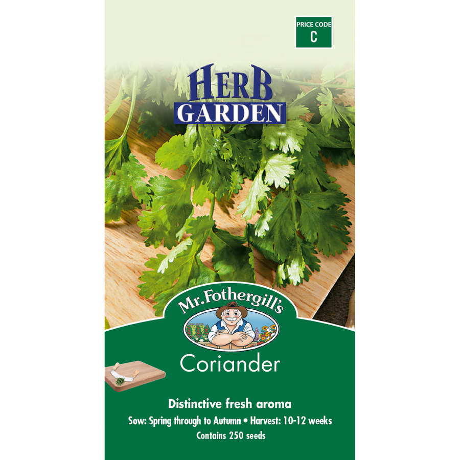 Mr Fothergill Coriander Herb Seeds 60cm Green Annual Culinary Use - SuperSaverAU - view 1