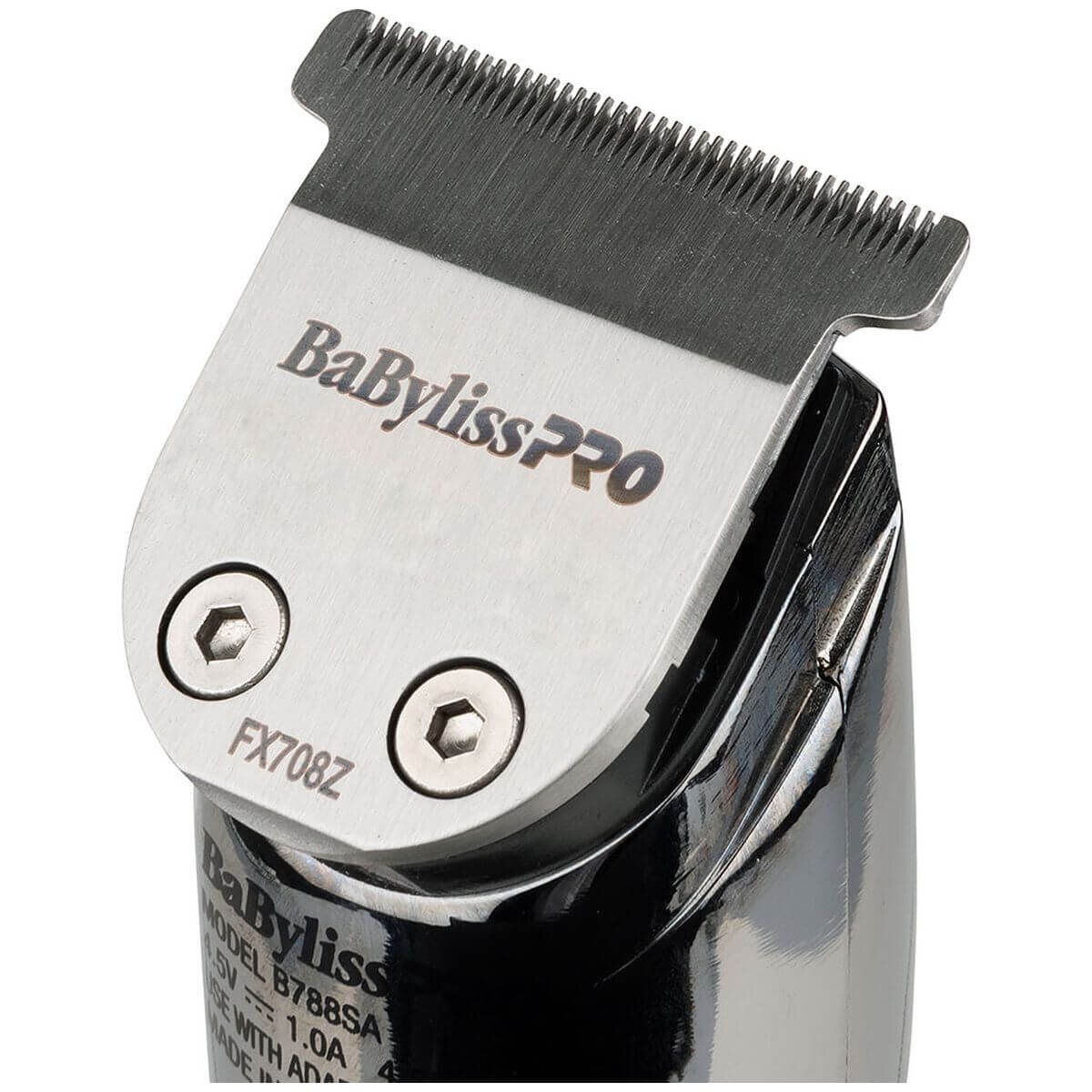 BaBylissPRO Silver FX Cord/Cordless Trimmer - Silver - 6000rpm Motor, Zero Gap Blade, 4 Combs - 900756