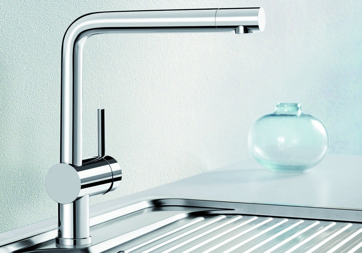 Blanco Linus Mixer Tap - 360-Degree Swivel Spout, High Clearance Outlet - Chrome Finish - LINUS