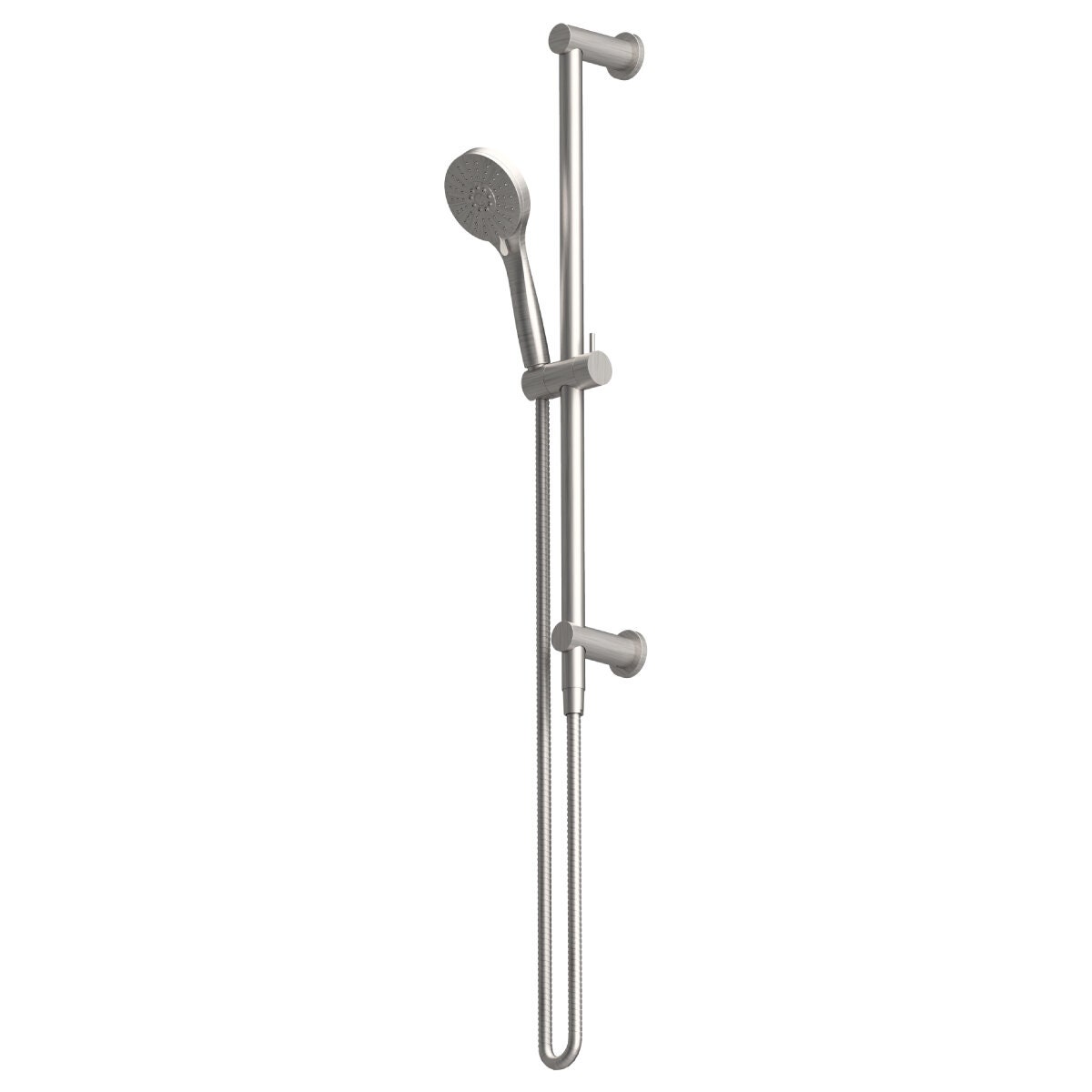 Rogerseller Tonic shower on integrated rail - 3-function hand piece, brass, Brushed Nickel finish - 3506003907