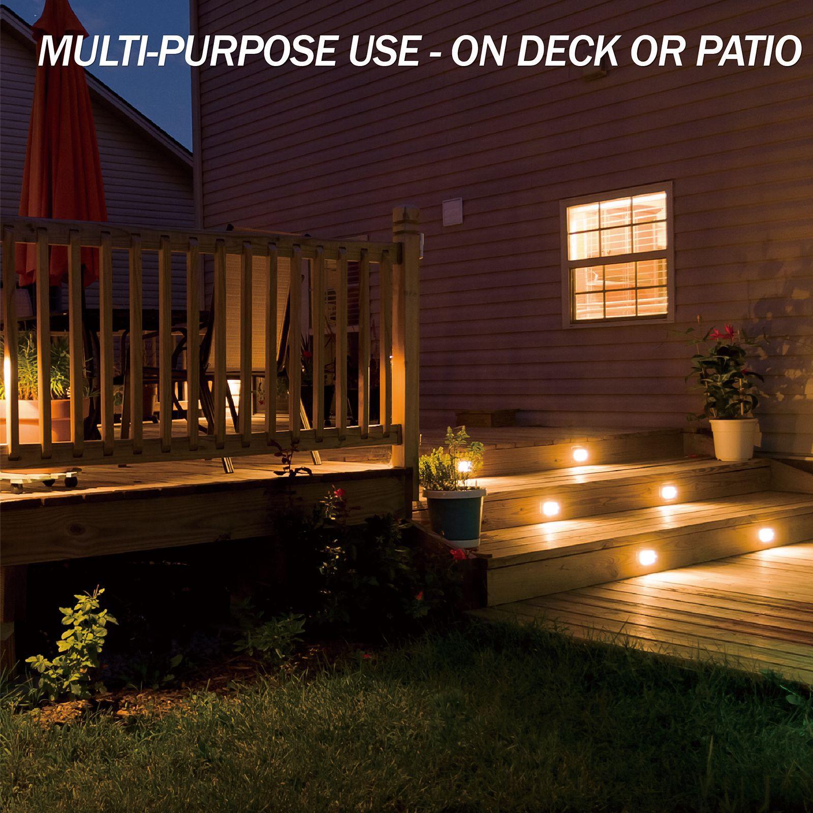 Luxzone LED Solar Disc Light 4 Pack 115.8mm Brown Weather Resistant Outdoor