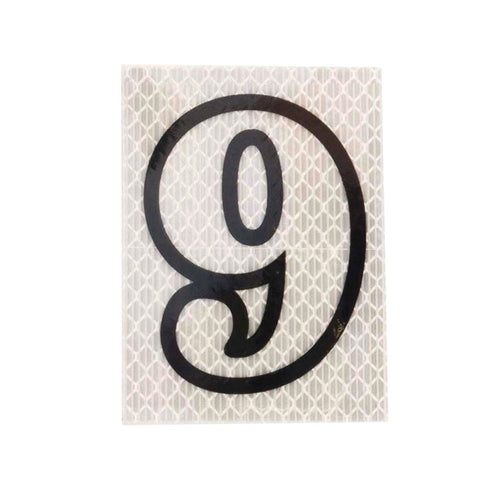 Sandleford 80mm Self Adhesive Night Shine House Number 9 - Reflective Silver - SuperSaverAU - view 1