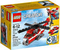 LEGO 31013 Red Thunder Helicopter 3-in-1 Rescue Biplane Boat Set - SuperSaverAU - view 1