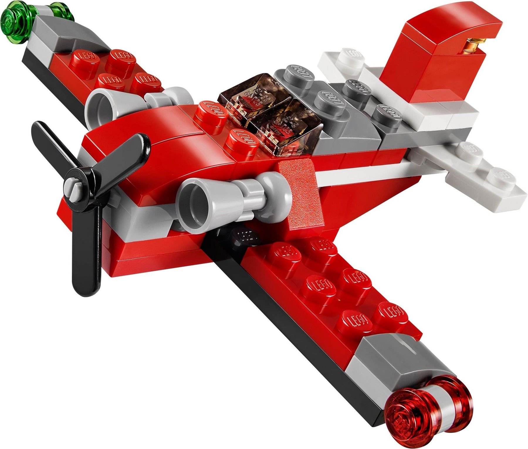 LEGO 31013 Red Thunder Helicopter 3-in-1 Rescue Biplane Boat Set - SuperSaverAU - view 3