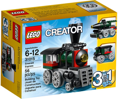 LEGO 31015 Emerald Express 3-in-1 Steam Train, Rocket, Carriage