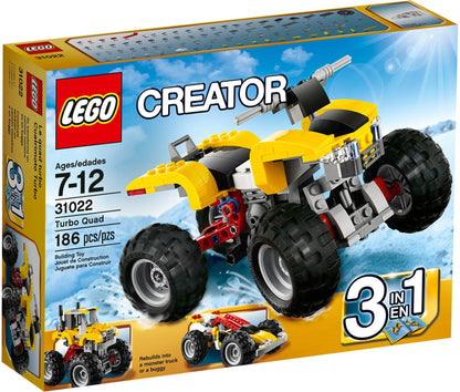 LEGO 31022 Turbo Quad 3-in-1 ATV, Monster Truck, Buggy Set