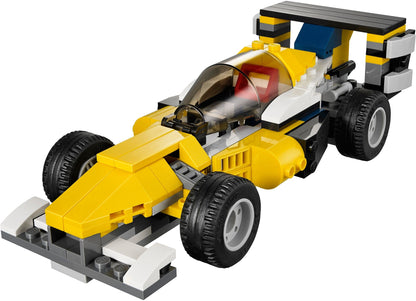 LEGO 31023 Yellow Racers 3-in-1 Helicopter, Race Car, Speedboat