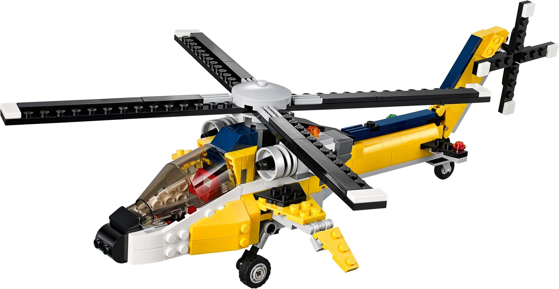 LEGO 31023 Yellow Racers 3-in-1 Helicopter, Race Car, Speedboat - SuperSaverAU - view 7