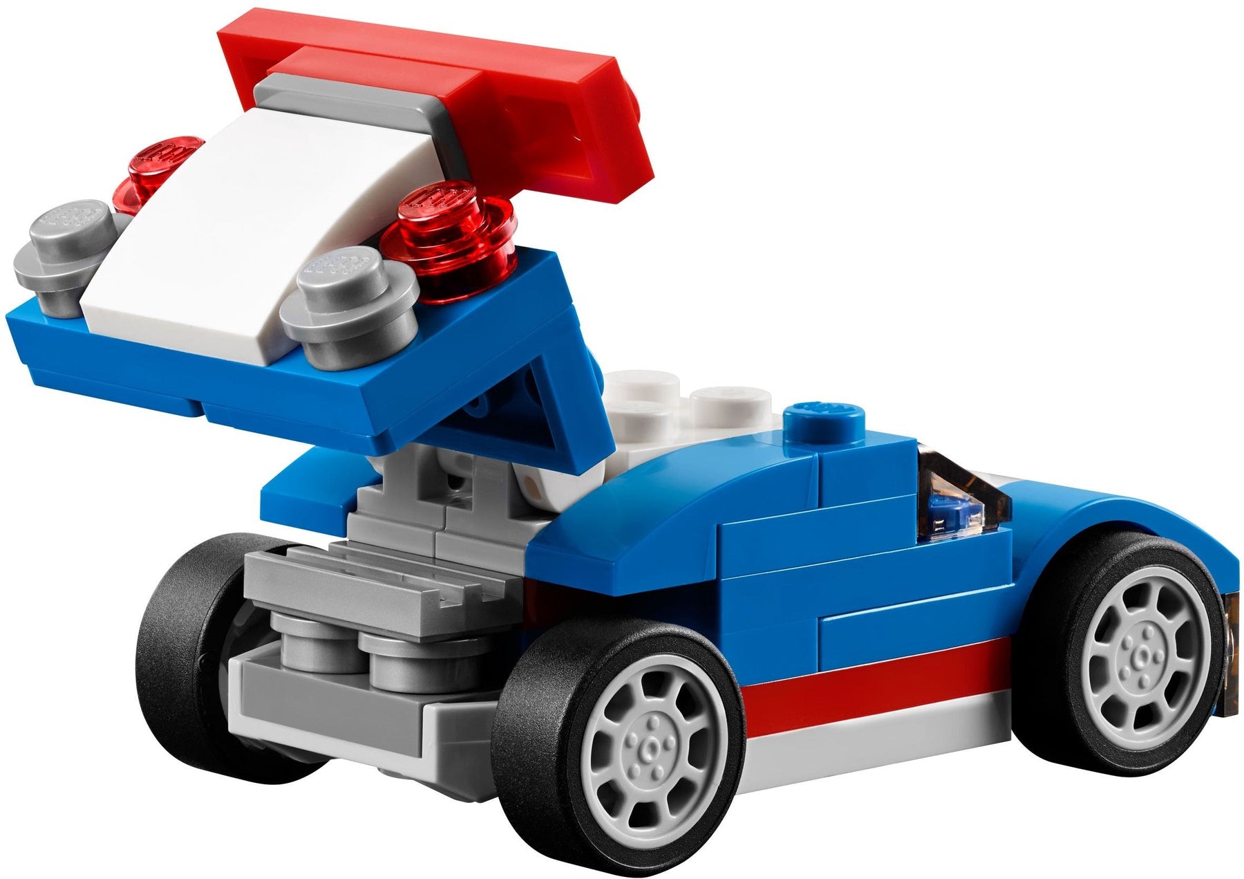 LEGO 31027 Blue Racer 3-in-1 Sports Car, Snowplow, Buggy - SuperSaverAU - view 6
