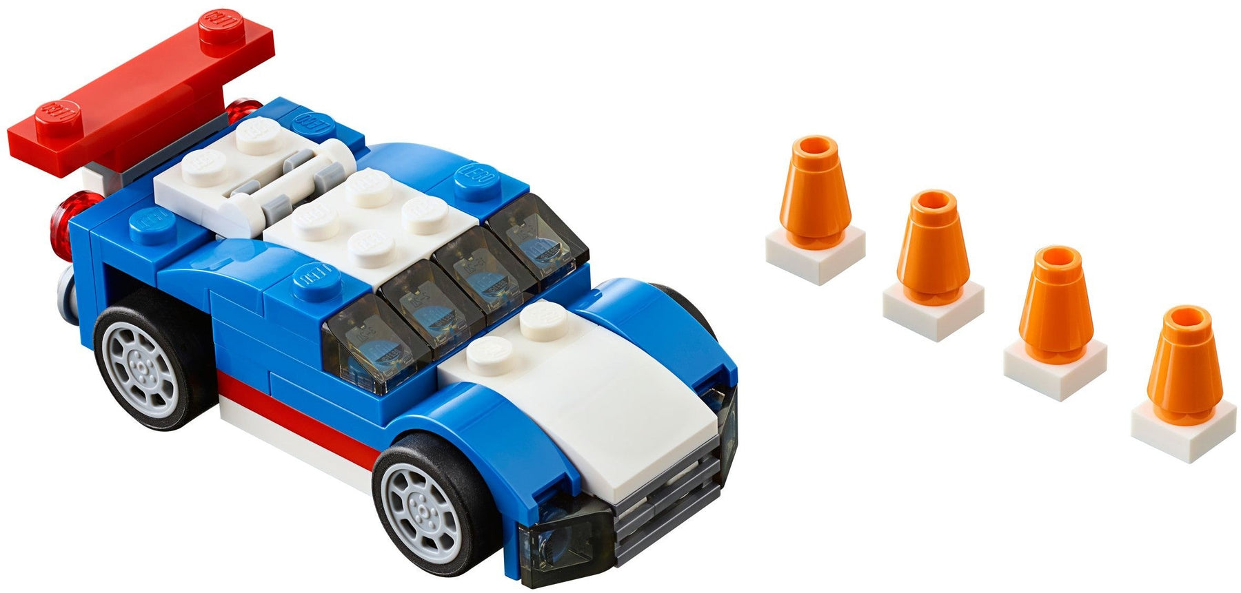 LEGO 31027 Blue Racer 3-in-1 Sports Car, Snowplow, Buggy - SuperSaverAU - view 7