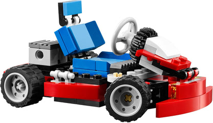 LEGO 31030 3-in-1 Red Go-Kart, Quad Bike & Forklift