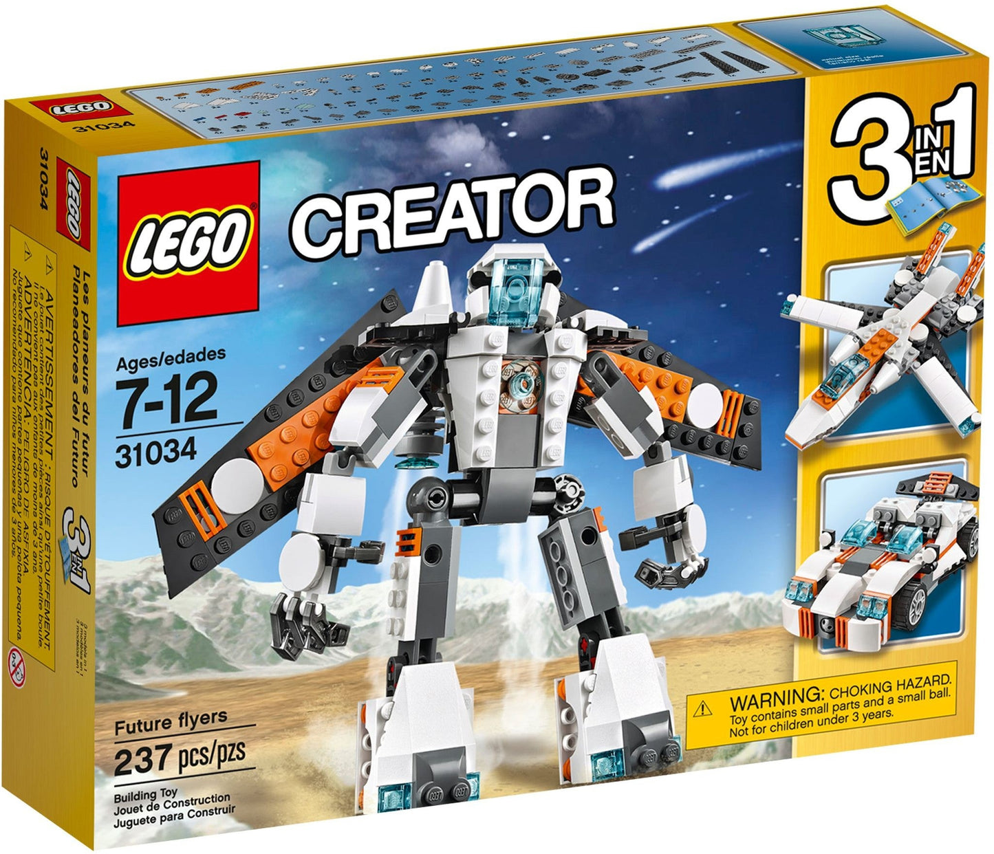 LEGO 31034 Future Flyers: Robot, Jet & Sports Car 3-in-1