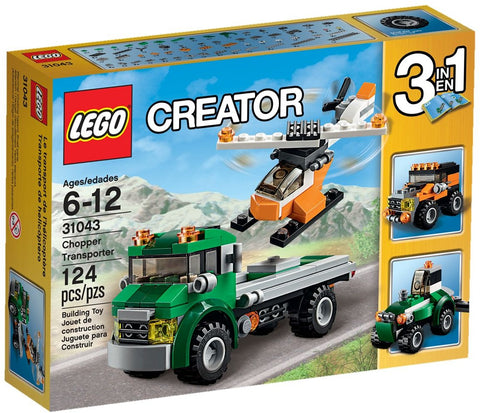 LEGO 31043 Chopper Transporter: Truck & Helicopter 3-in-1 Set - SuperSaverAU - view 1