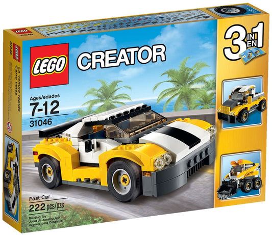LEGO 31046 3-in-1 Fast Car, Truck & Skid Loader Building Set