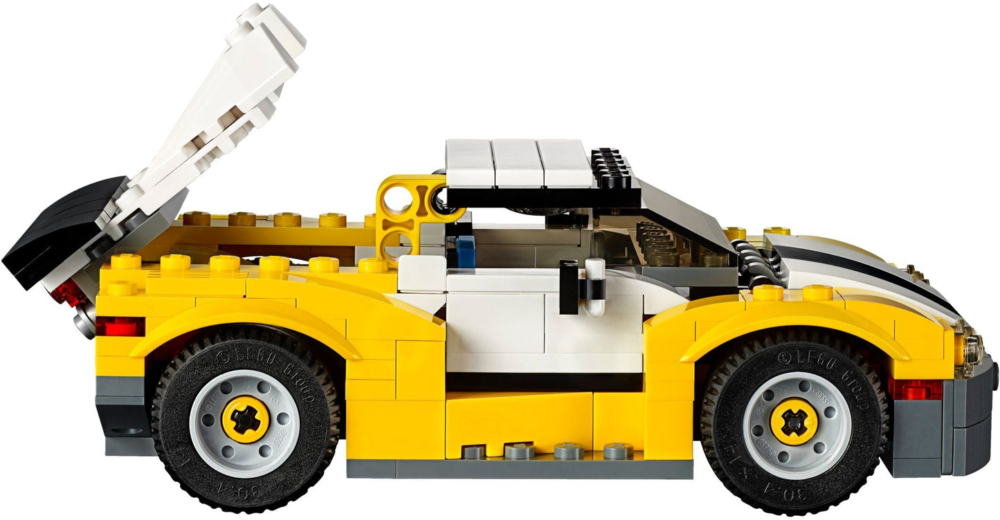 LEGO 31046 3-in-1 Fast Car, Truck & Skid Loader Building Set