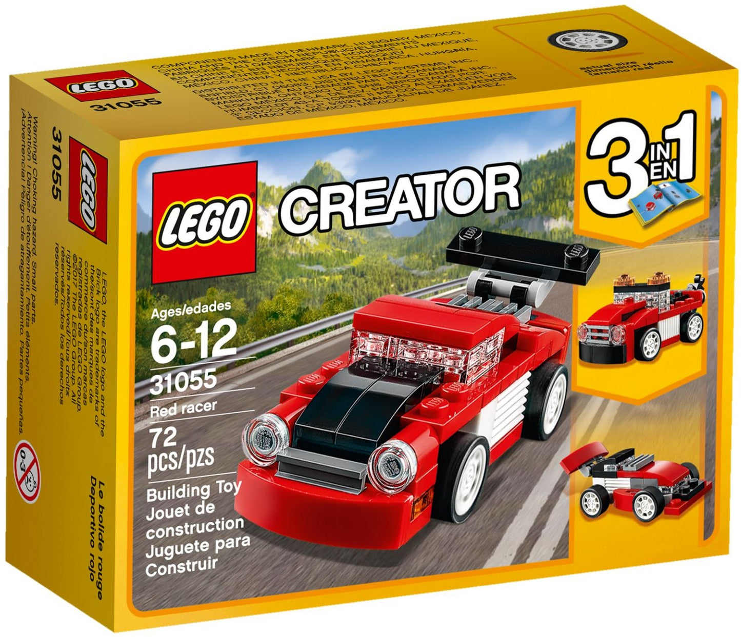 LEGO 31055 Red Racer 3-in-1 Sports Car, Tow Truck & Race Car