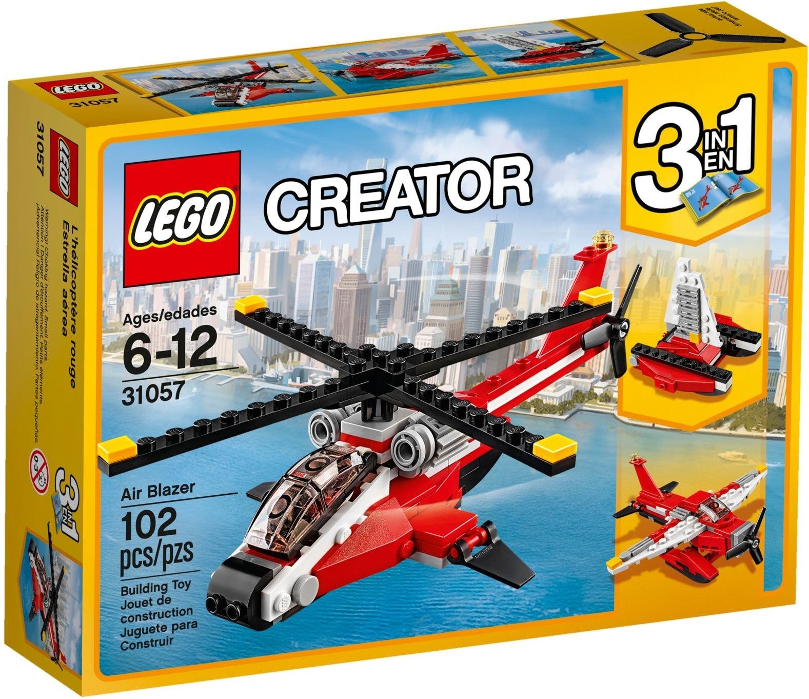 LEGO 31057 Air Blazer 3-in-1 Helicopter, Seaplane, Catamaran - SuperSaverAU - view 1