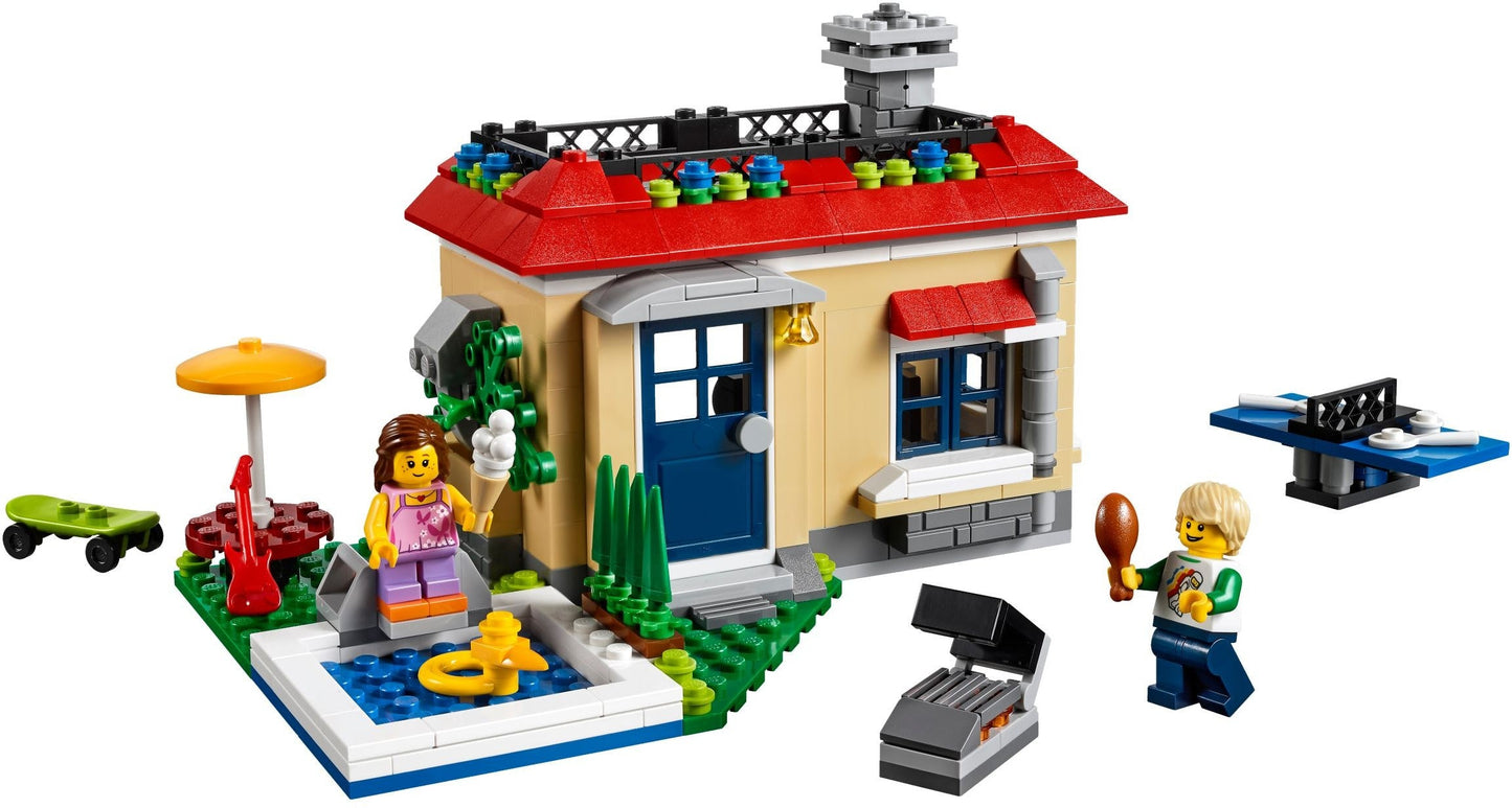 LEGO Creator Series Modular Poolside Holiday 31067 Building Kit- Auzzi Store