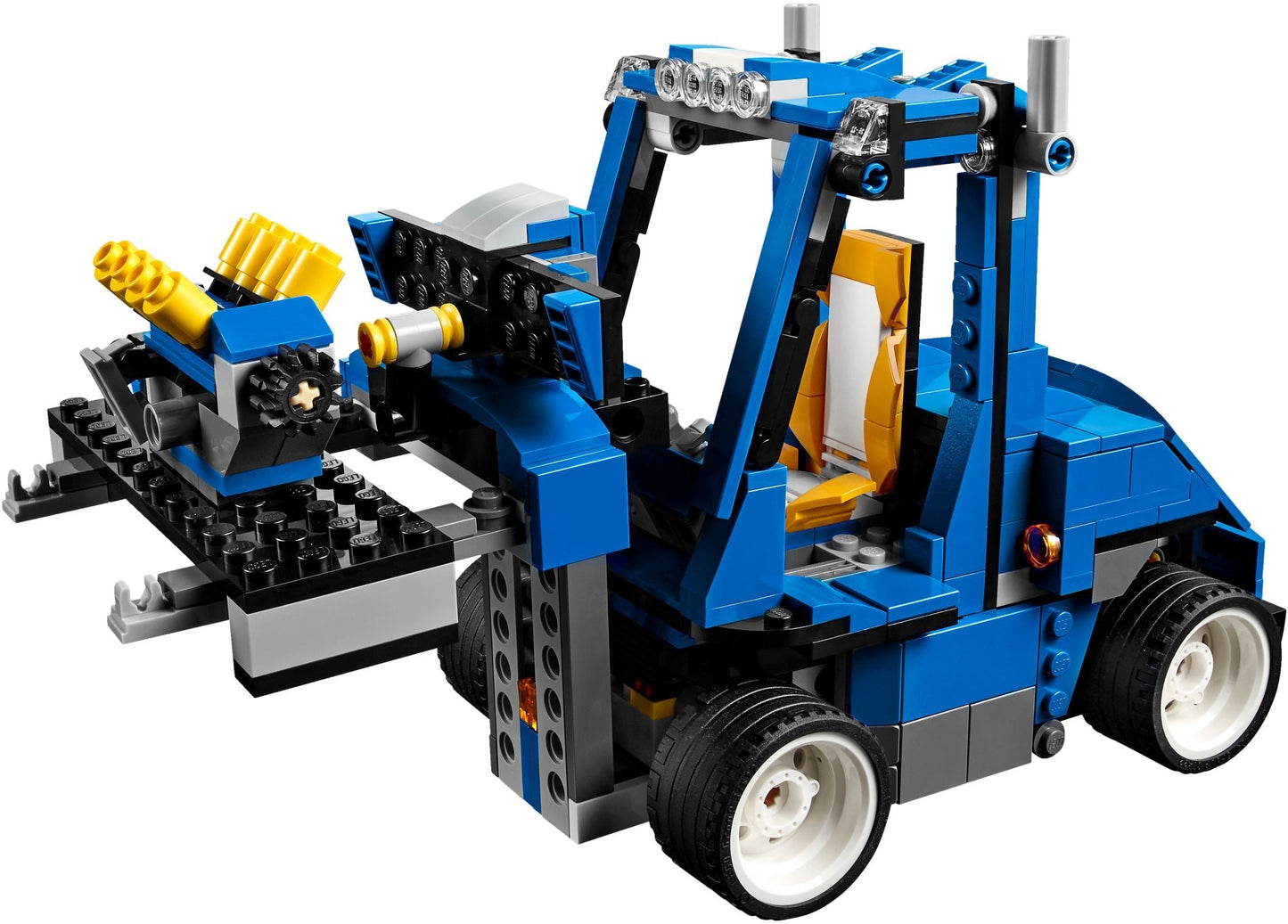 LEGO 31070 Turbo Track Racer 3-in-1 Sports Car, Forklift, Blue Racer