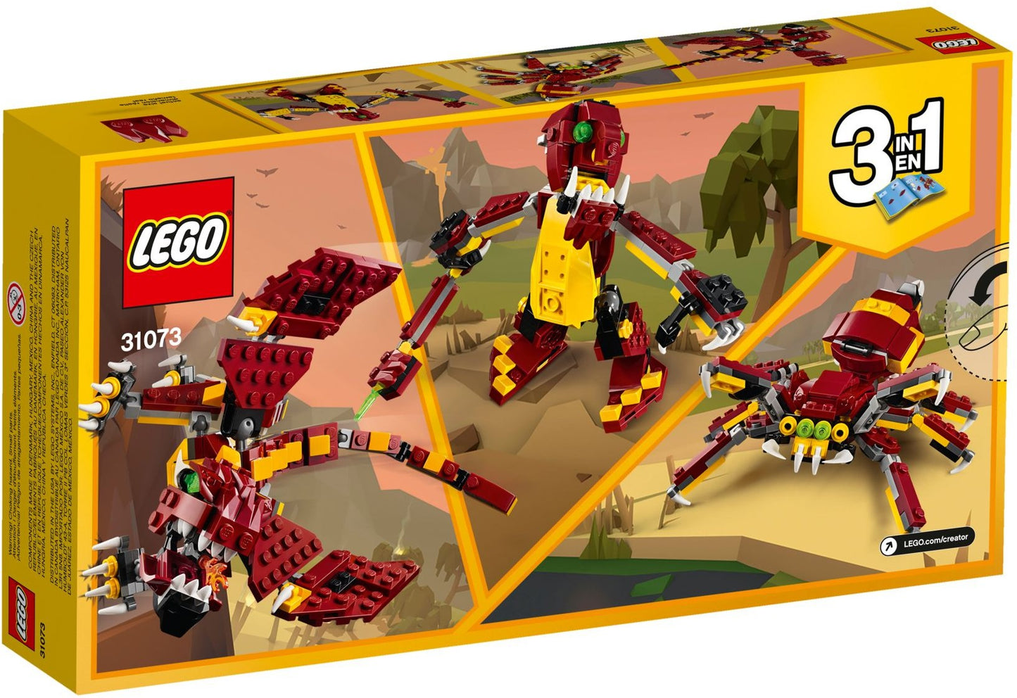 LEGO 31073 Creator 3in1 Mythical Creatures: Dragon, Spider & Troll