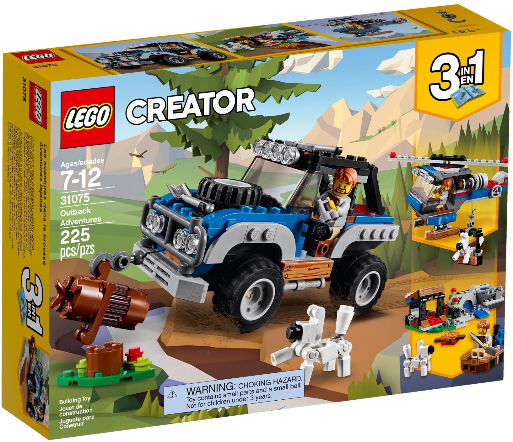 LEGO 31075 Outback Adventures 3-in-1 Off-Roader, Campsite & Helicopter - SuperSaverAU - view 1