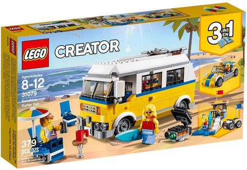 LEGO 31079 Sunshine Surfer Van: 3-in-1 Camper, Beach Buggy, Lifeguard Tower - SuperSaverAU - view 1