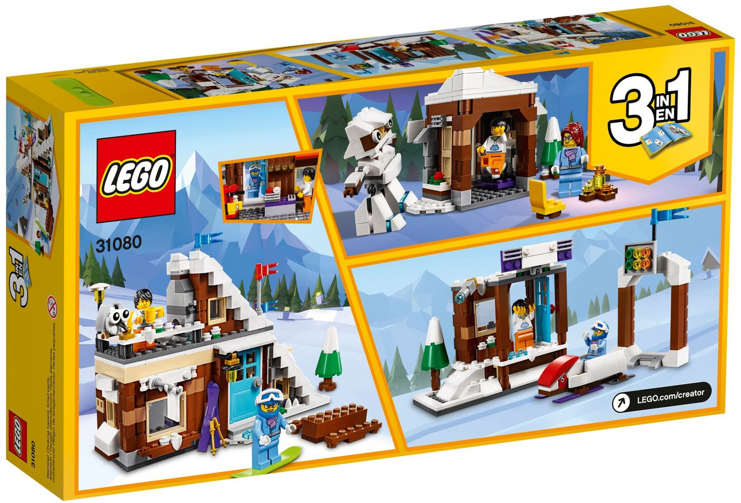 LEGO 31080 Modular Winter Vacation: Ski Cabin 3-in-1 Set