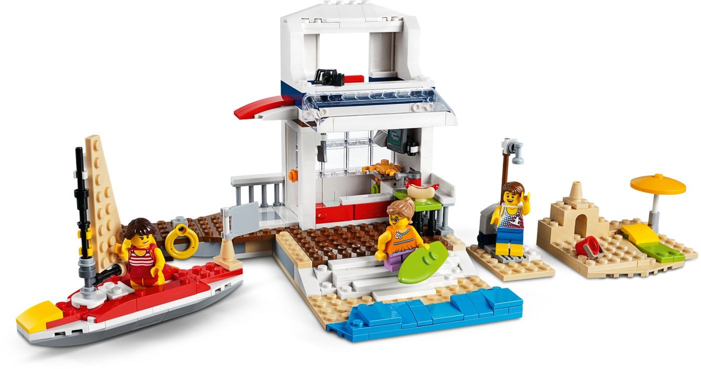 LEGO 31083 Cruising Adventures Yacht, Beach House & Helicopter - SuperSaverAU - view 3