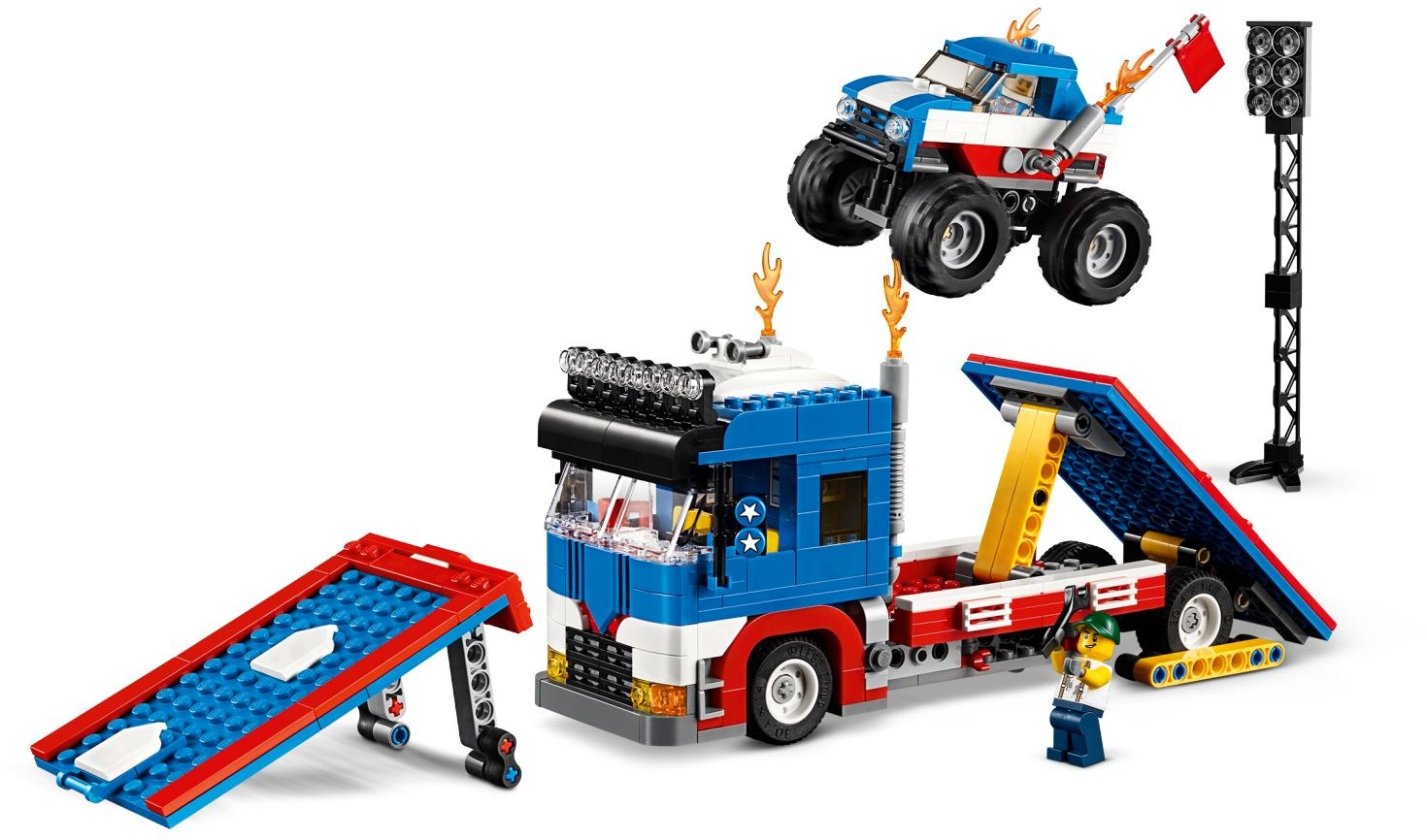 LEGO 31085 Mobile Stunt Show: Monster Truck & Hot Rod 3in1 - SuperSaverAU - view 2