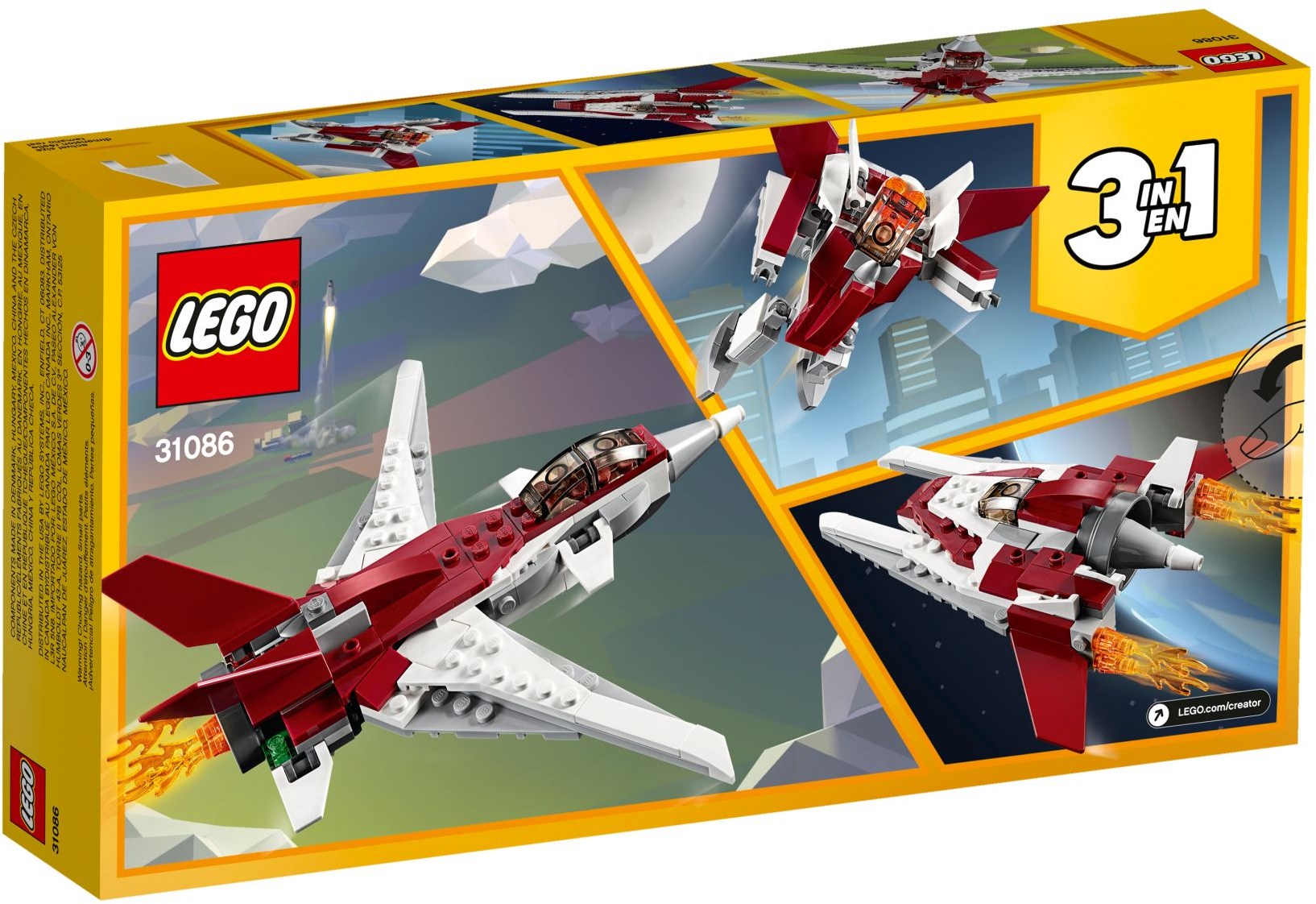LEGO 31086 Futuristic Flyer: Spaceship & Robot 3in1 Set - SuperSaverAU - view 5
