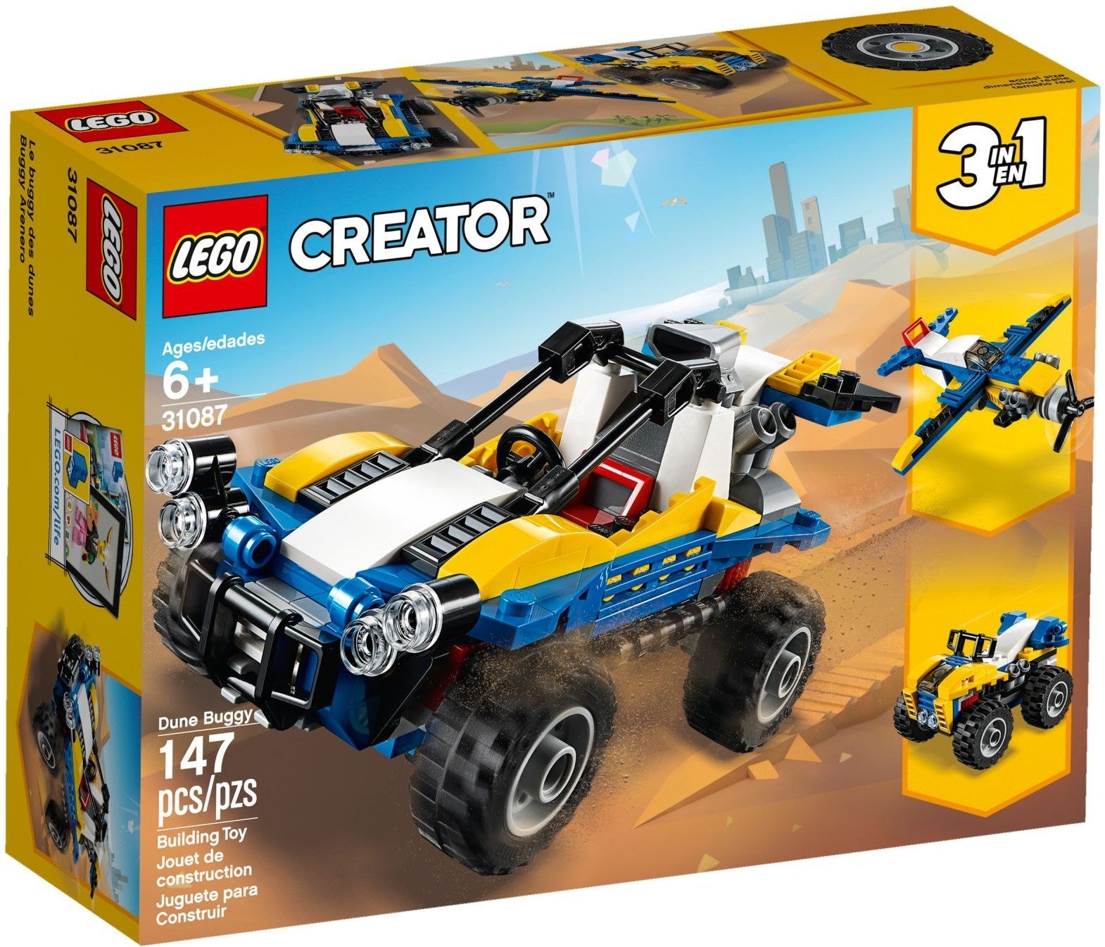 LEGO 31087 Dune Buggy, Plane & Quad Bike 3in1 Creator Set - SuperSaverAU - view 1