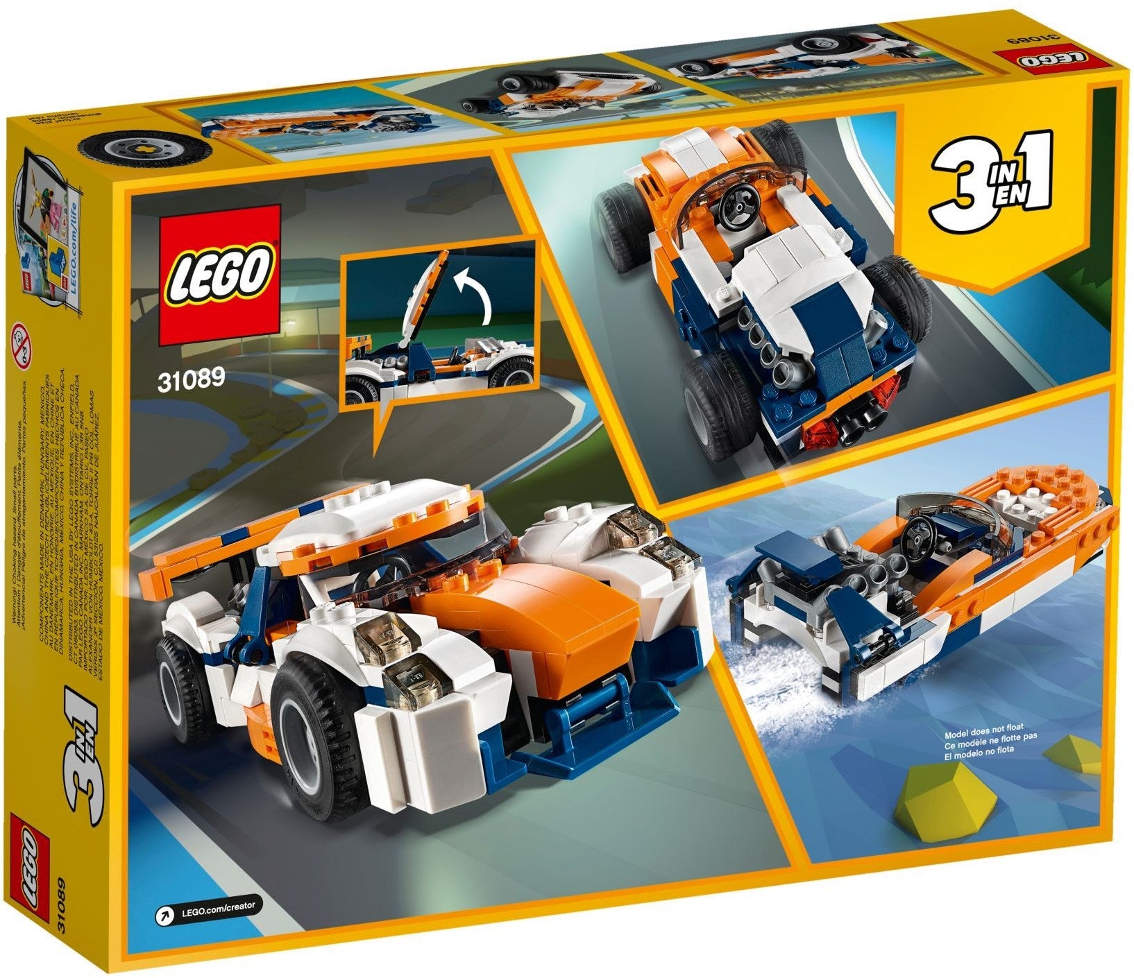 LEGO Creator Sunset Track Racer (31089) - SuperSaverAU - view 6