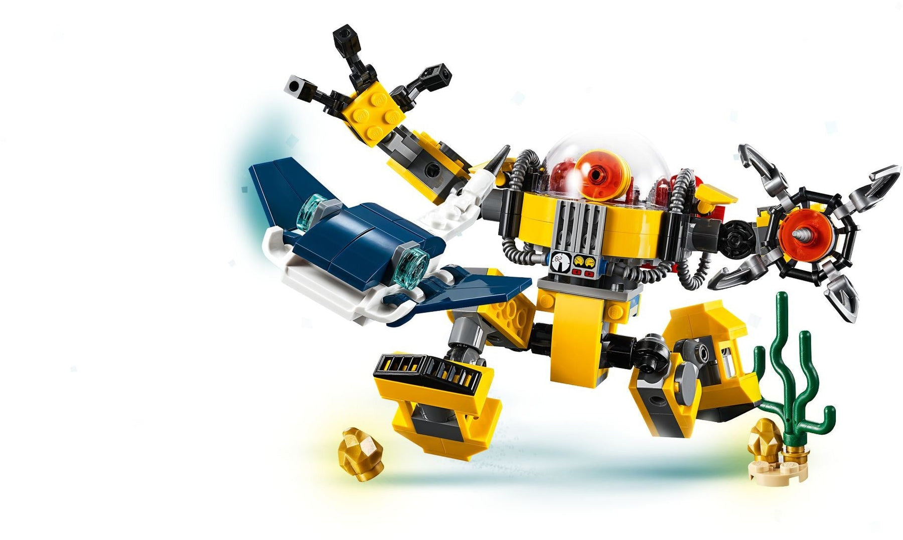 LEGO Creator 3in1 31090 Yellow Underwater Robot Submarine - Retired - SuperSaverAU - view 4