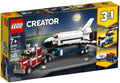 LEGO 31091 Shuttle Transporter: 3-in-1 Space Shuttle, Helicopter & Car Toy - SuperSaverAU - view 1