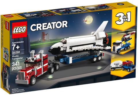 LEGO 31091 Shuttle Transporter: 3-in-1 Space Shuttle, Helicopter & Car Toy - SuperSaverAU - view 1