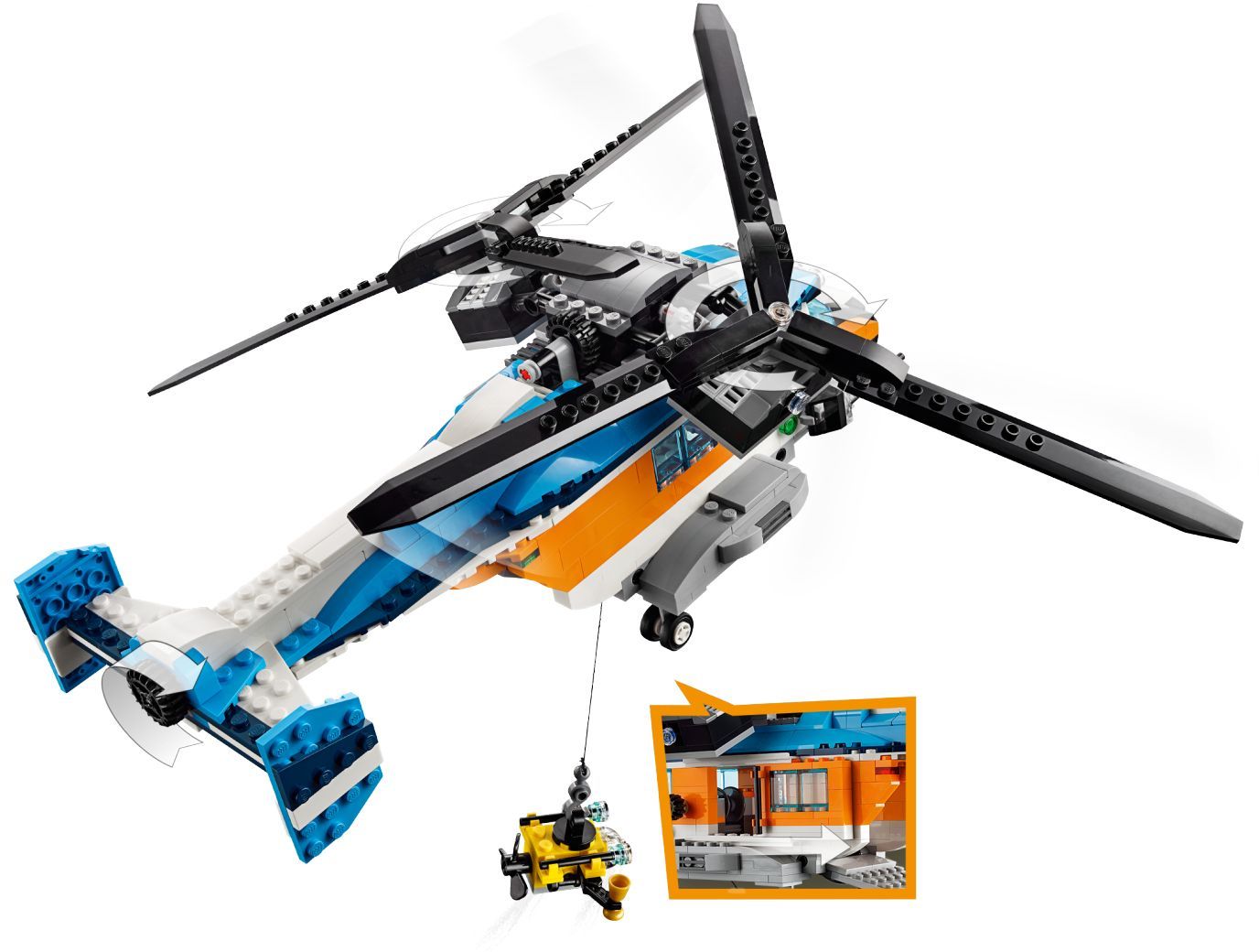 LEGO 31096 Creator Twin-Rotor Helicopter- Auzzi Store