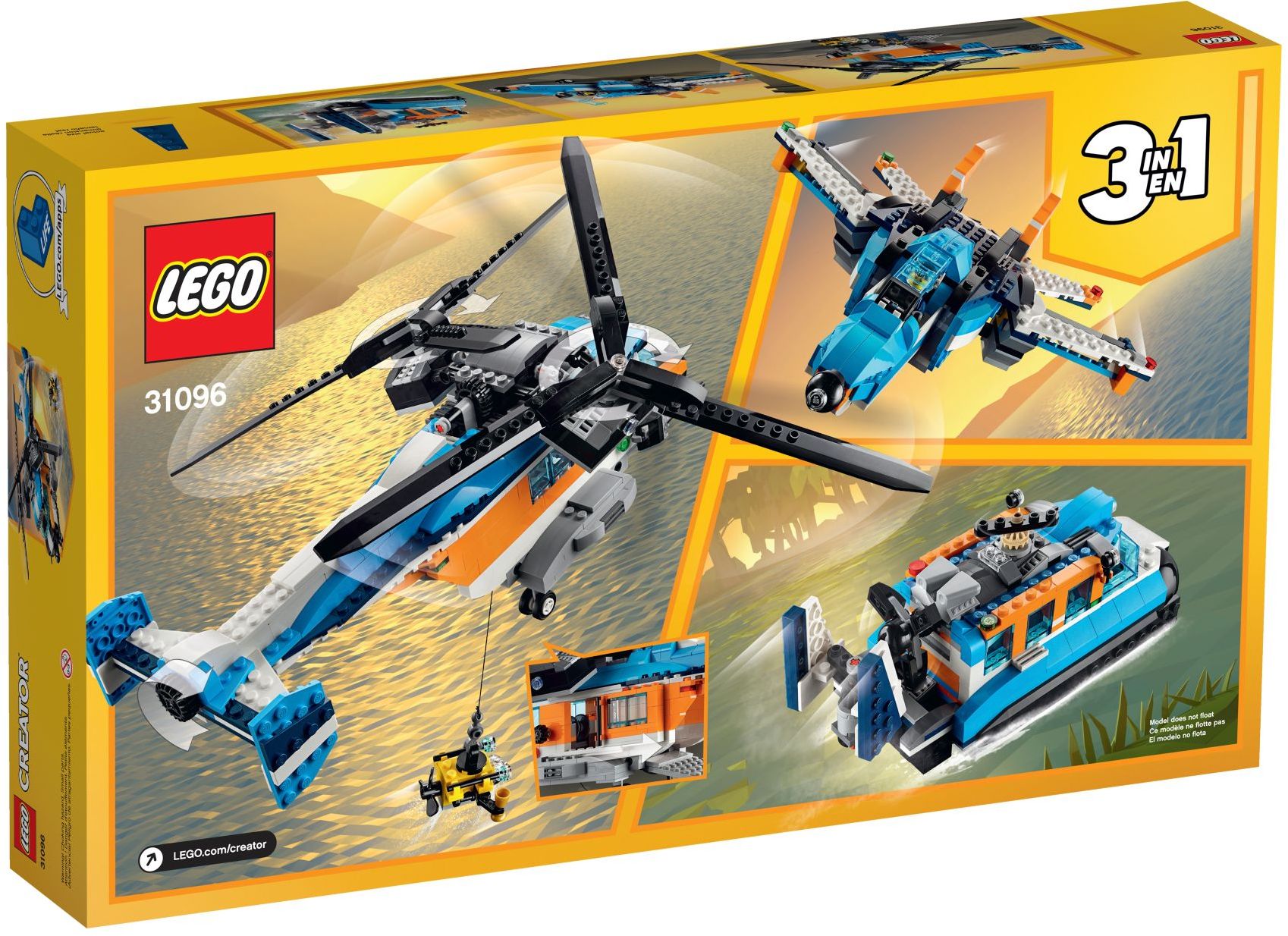 LEGO 31096 Creator Twin-Rotor Helicopter- Auzzi Store