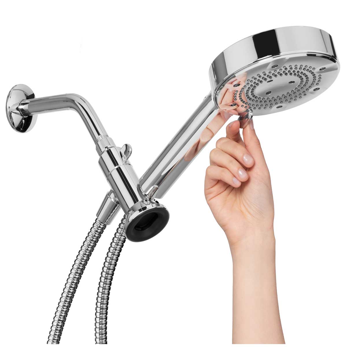 Water-Saving Hand Shower with Dual Docking, Pause Button and Rotating Spray Dial by Brondell Powerspray — image 6