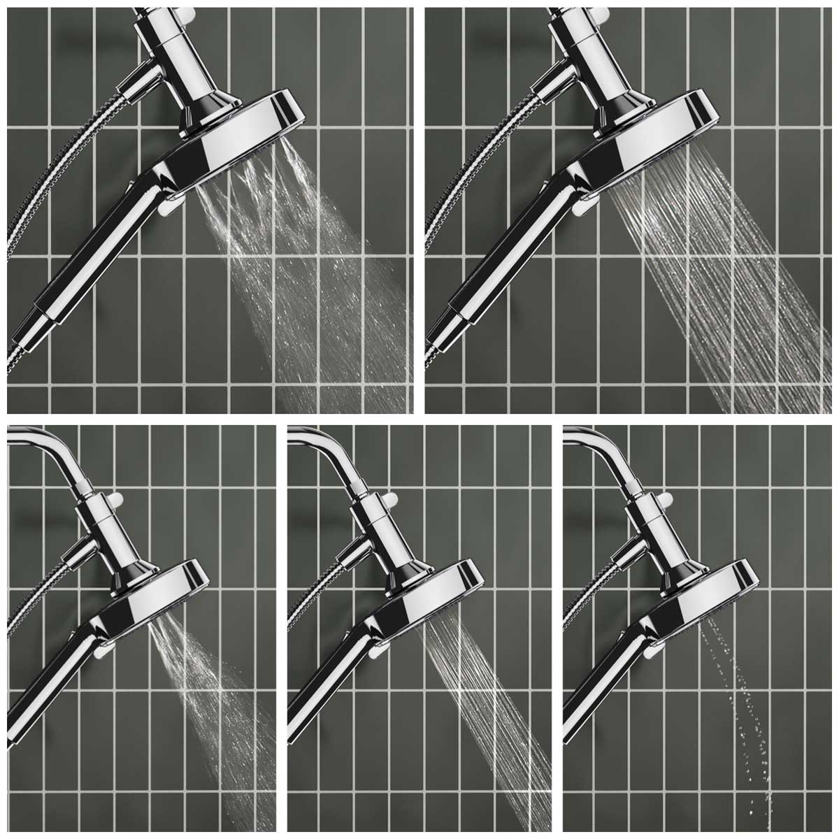 Water-Saving Hand Shower with Dual Docking, Pause Button and Rotating Spray Dial by Brondell Powerspray — image 8