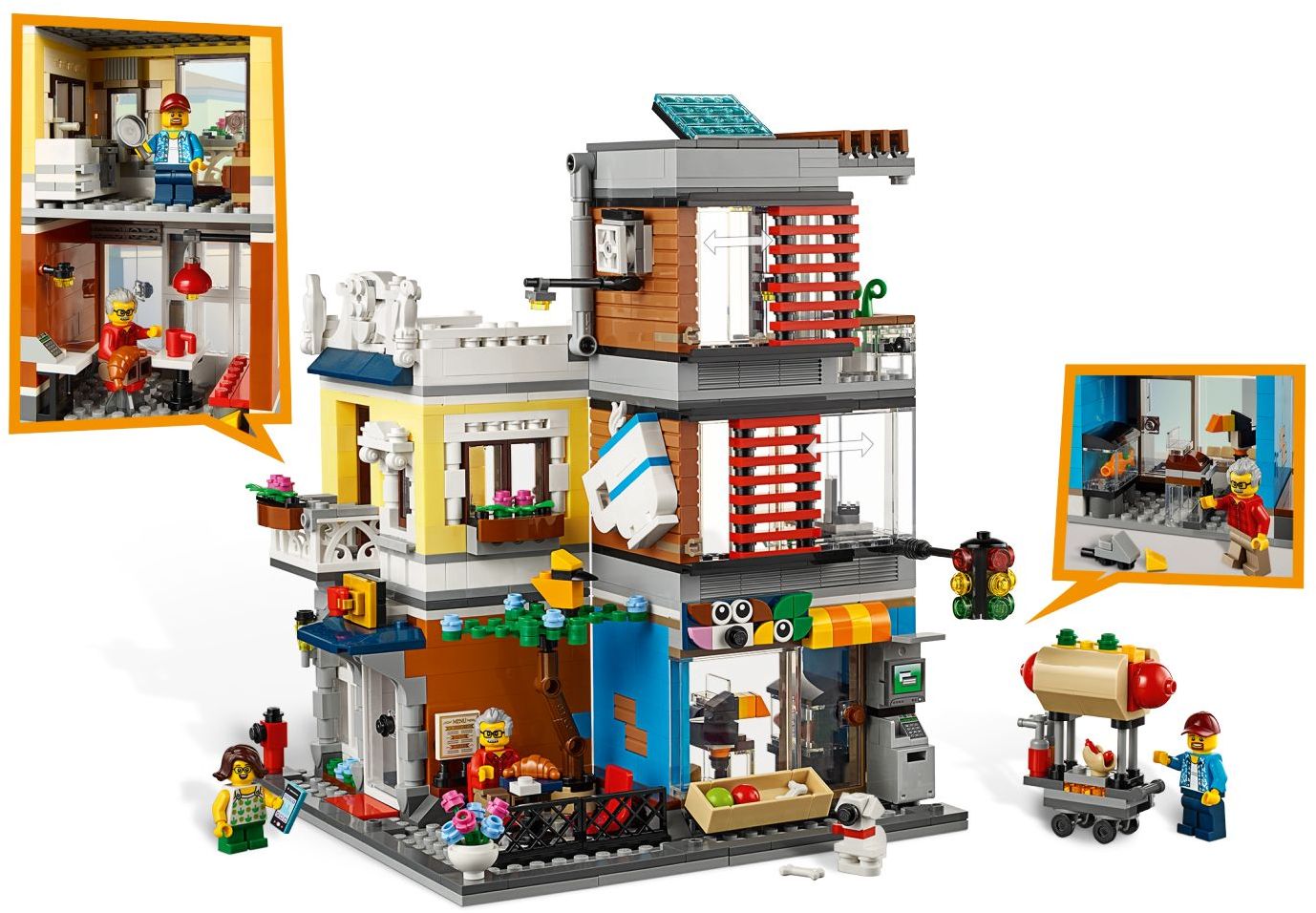 LEGO 31097 Creator 3-in-1 Townhouse Pet Shop & Cafe - SuperSaverAU - view 5