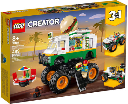 LEGO 31104 Monster Burger Truck: 3-in-1 Food Truck, Off-Roader, Tractor