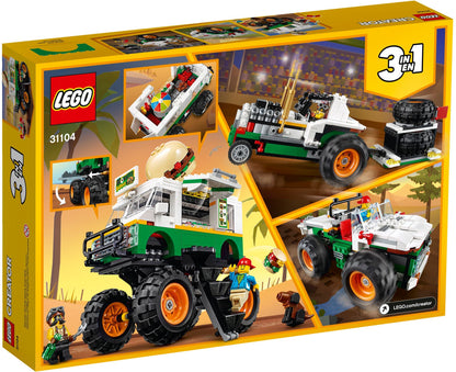LEGO 31104 Monster Burger Truck: 3-in-1 Food Truck, Off-Roader, Tractor