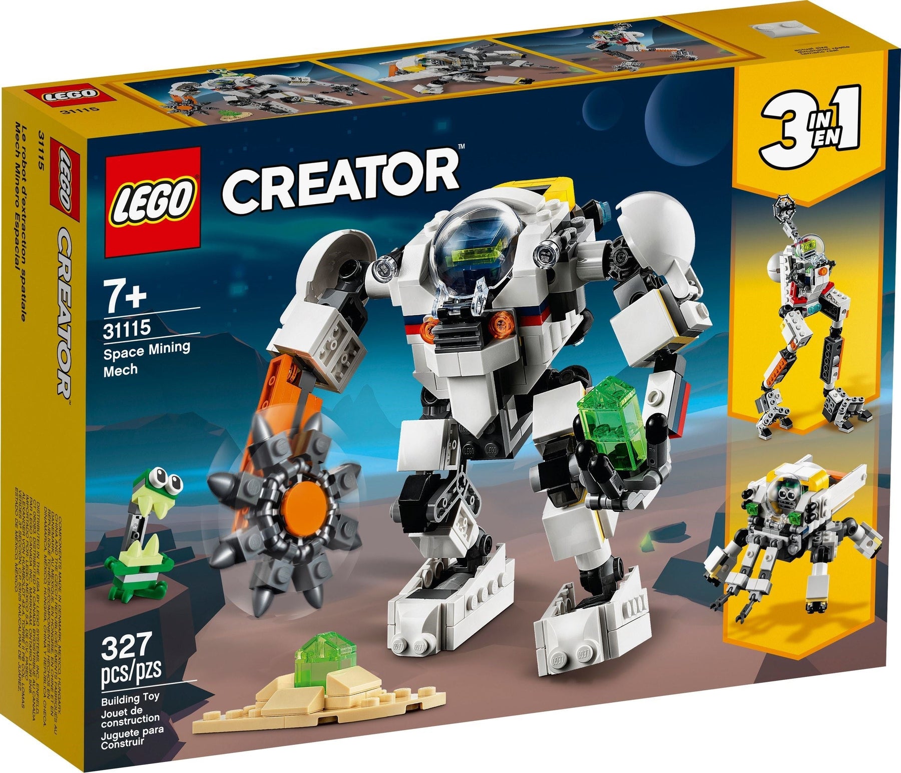 LEGO 31115 Space Mining Mech 3in1 Robot & Cargo Carrier - SuperSaverAU - view 1