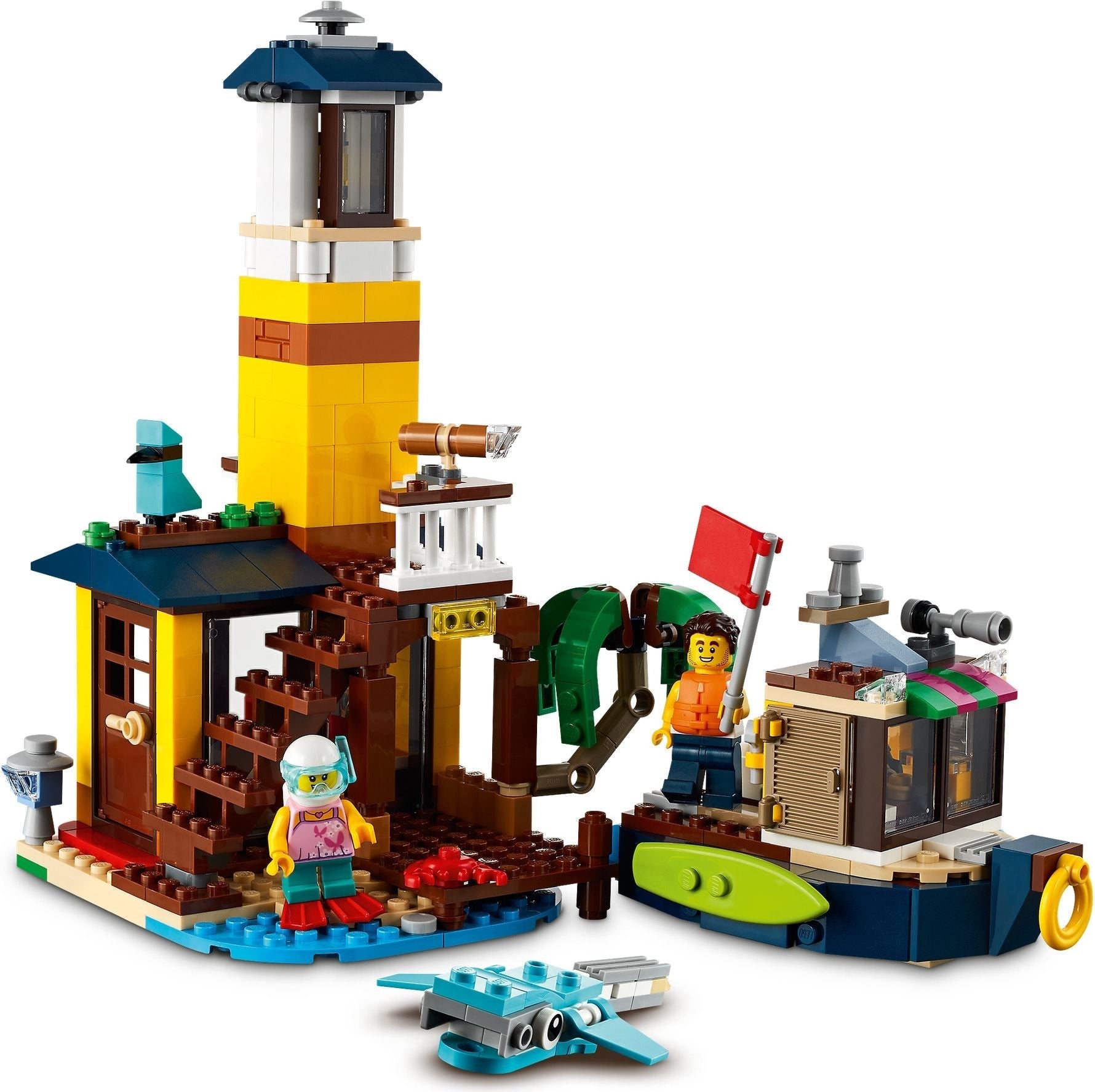 LEGO Creator 3 In 1 Surfer Beach House 31118 Dolphin Turtle - SuperSaverAU - view 3