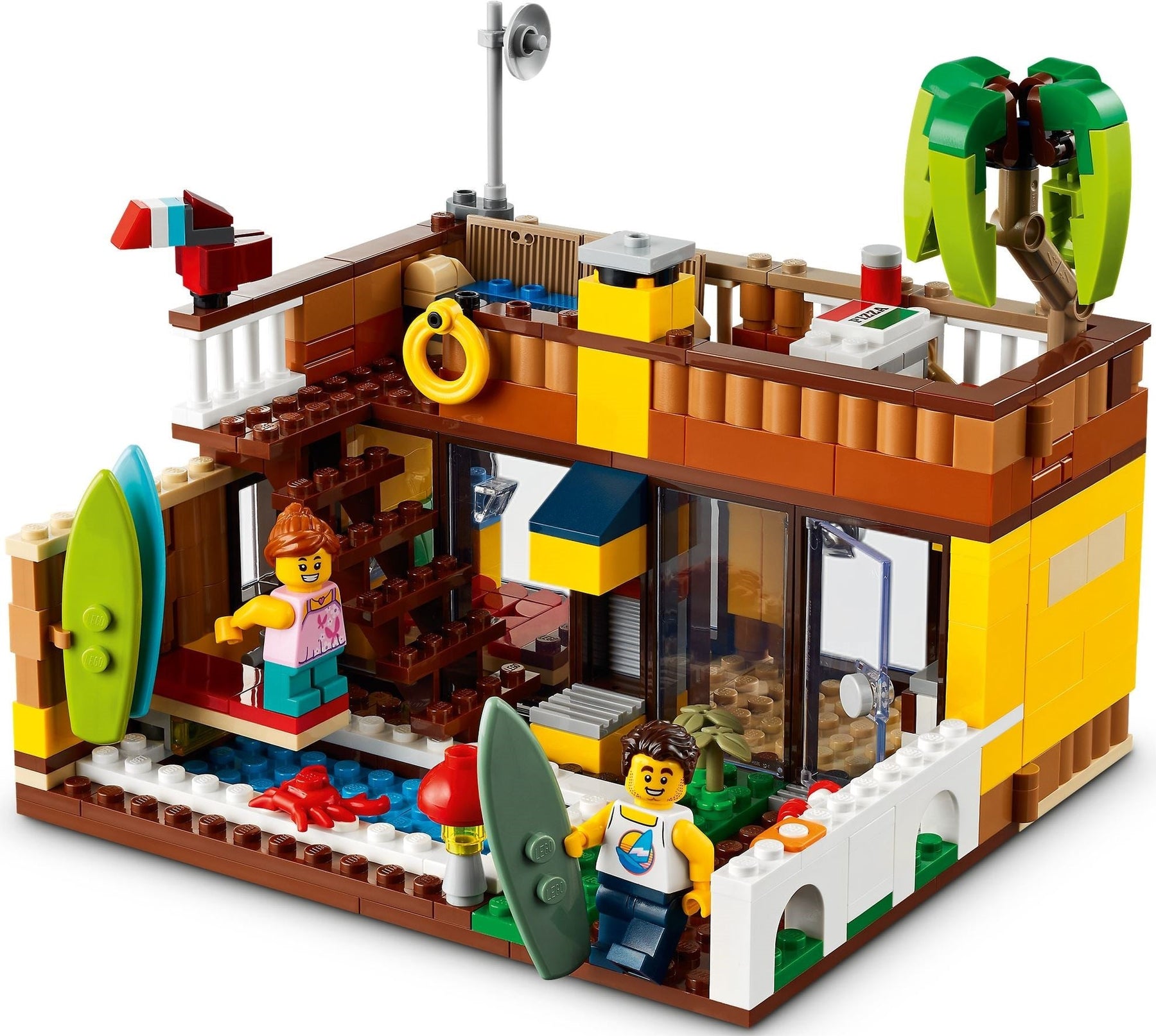 LEGO Creator 3 In 1 Surfer Beach House 31118 Dolphin Turtle - SuperSaverAU - view 4