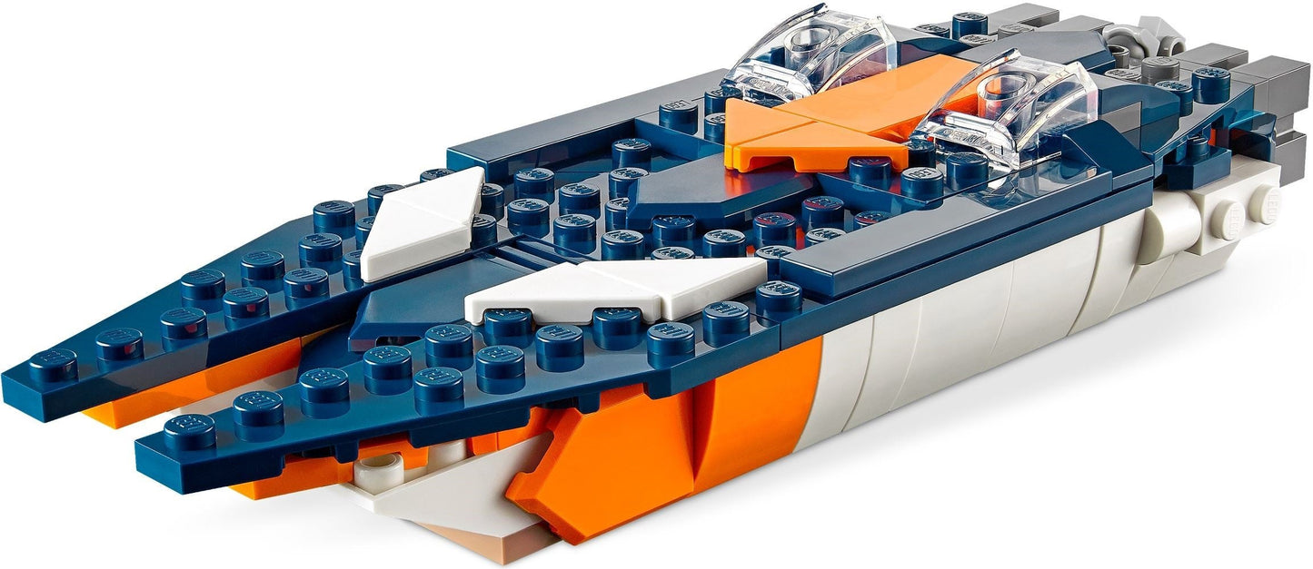 LEGO 31126 Supersonic-Jet 3-in-1 Plane, Helicopter, Boat