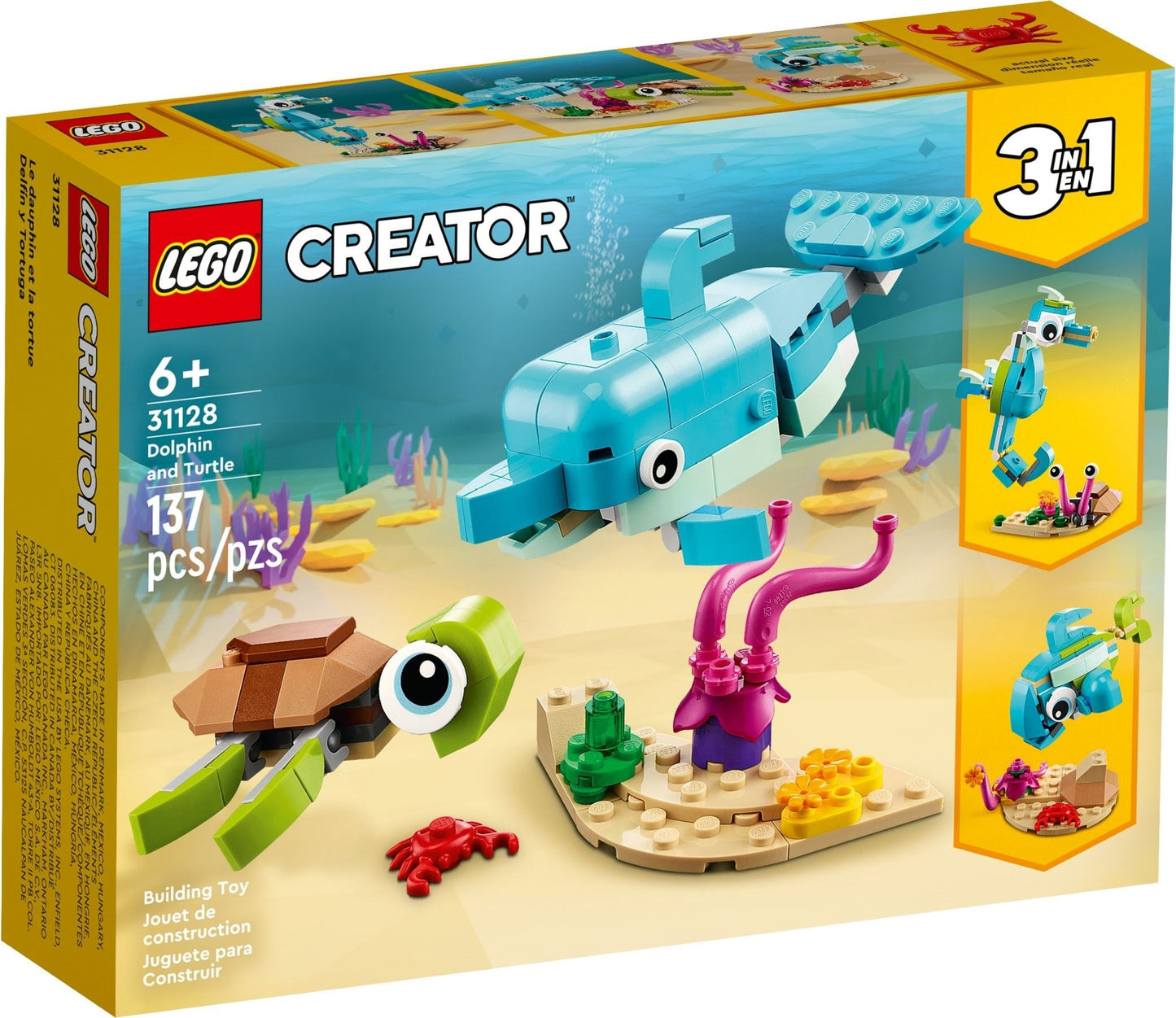 LEGO Creator 3-in-1 31128 Dolphin and Turtle- Auzzi Store