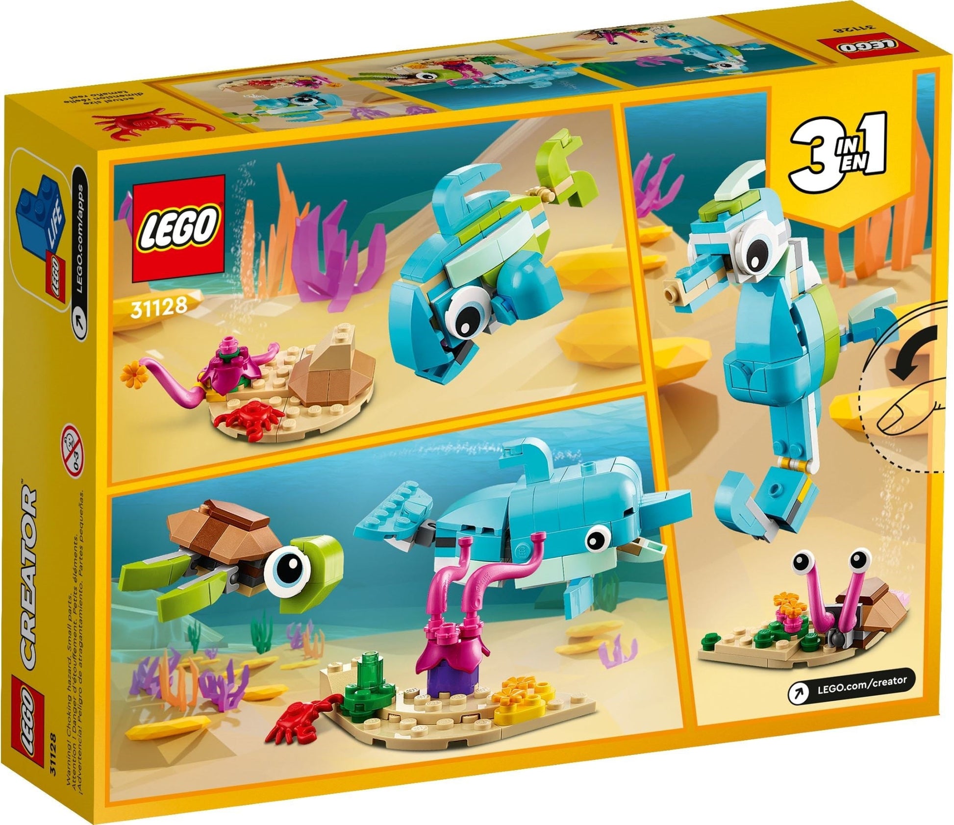 LEGO Creator 3-in-1 31128 Dolphin and Turtle- Auzzi Store