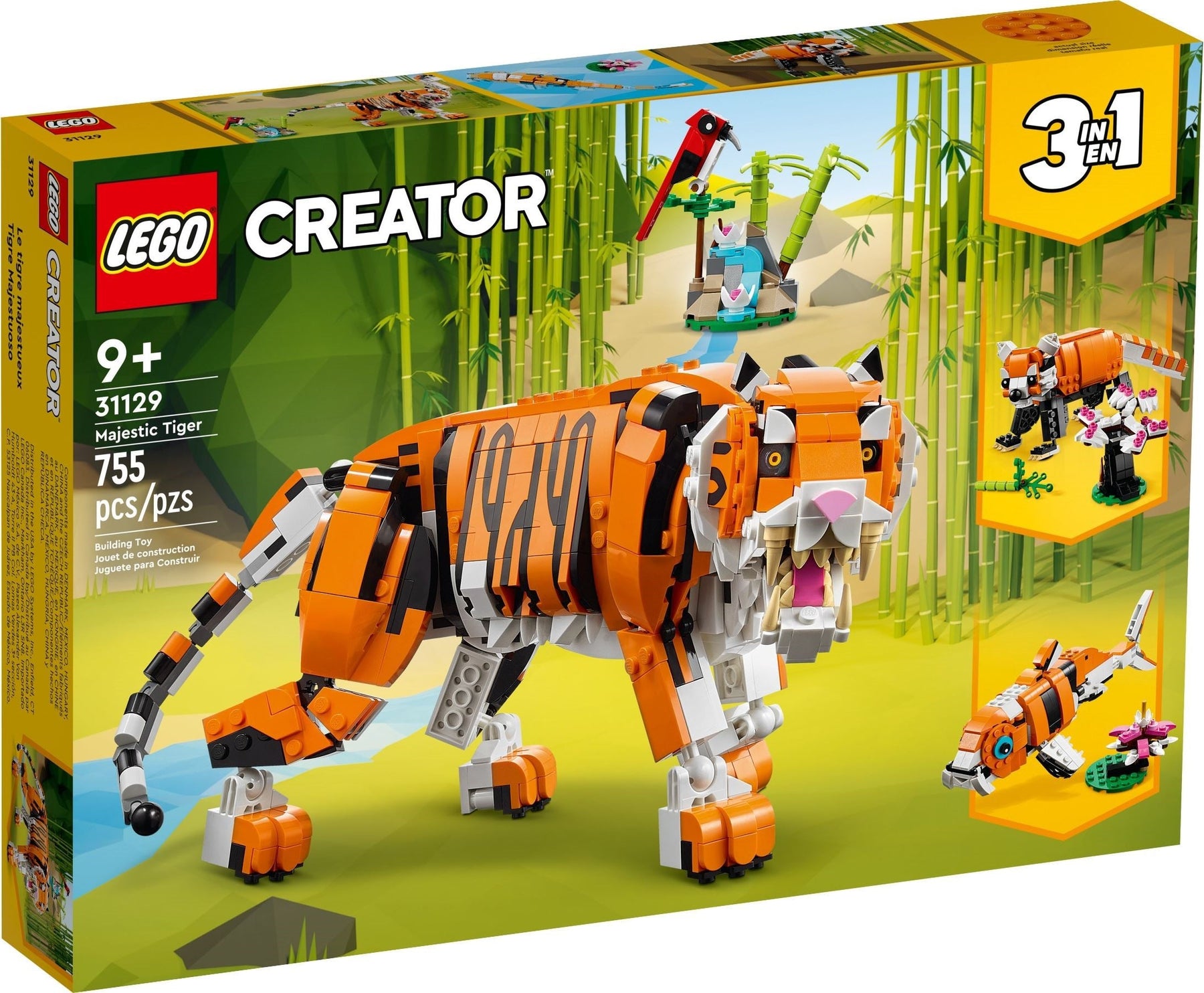 LEGO Creator 31129 Majestic Tiger 3 in 1 Set 755 Pieces - SuperSaverAU - view 1
