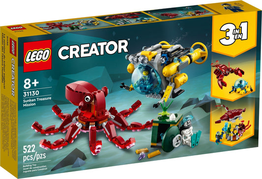LEGO 31130 Sunken Treasure Mission: Submarine, Octopus & More!